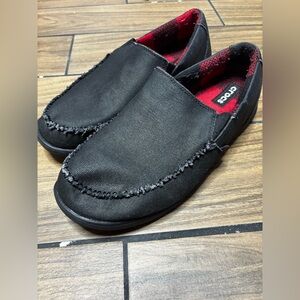 CROCS Slip On Casual Comfort Shoes Mens Size 13 Red Flannel Lined